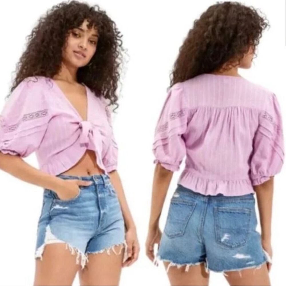 American Eagle Outfitters Distressed Blue Jean Shorts